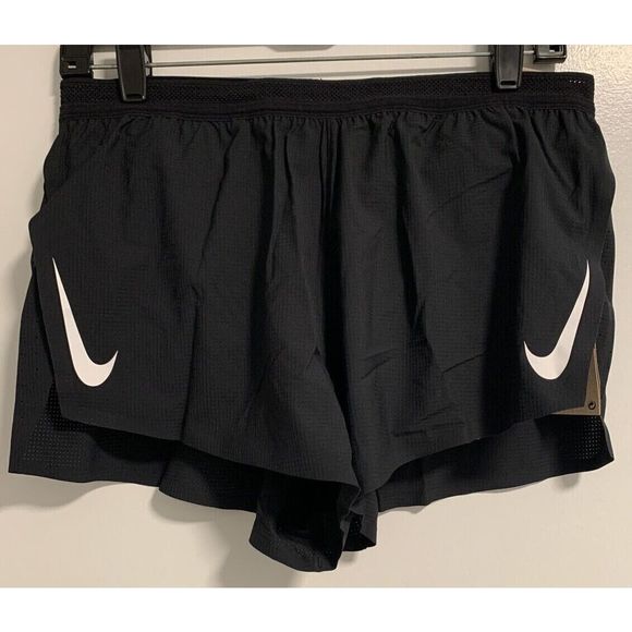 Nike CJ7837 010 Men’s Sz M Black Dri-Fit ADV 2" Aeroswift Running Shorts $90 - Picture 1 of 5